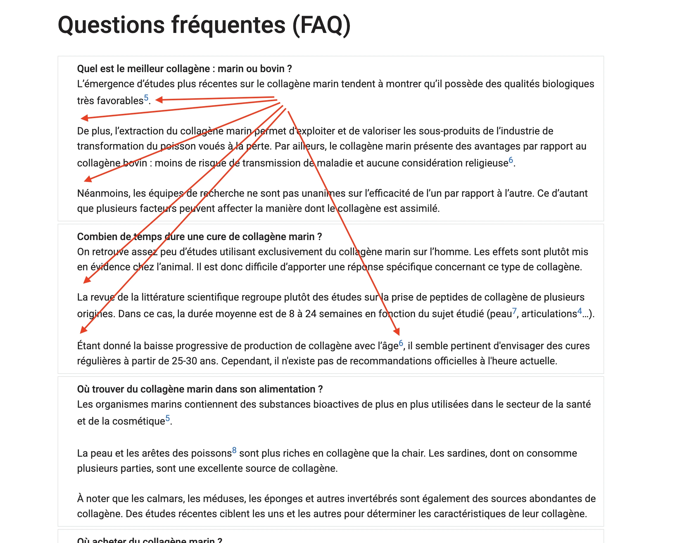 HTML etiketleri içeren Yoast FAQ bloğu